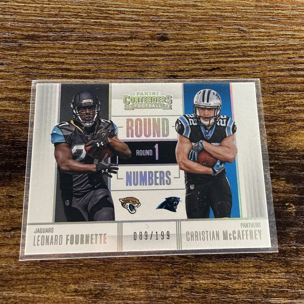 2017 Contenders Round Numbers Silver /199 McCaffrey Fournette RC RN-2